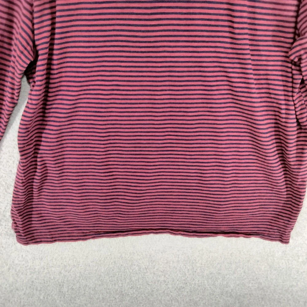 Madewell Turtleneck Top Womens Size XL Blue Red Striped Casual Long Sleeve - Picture 11 of 12
